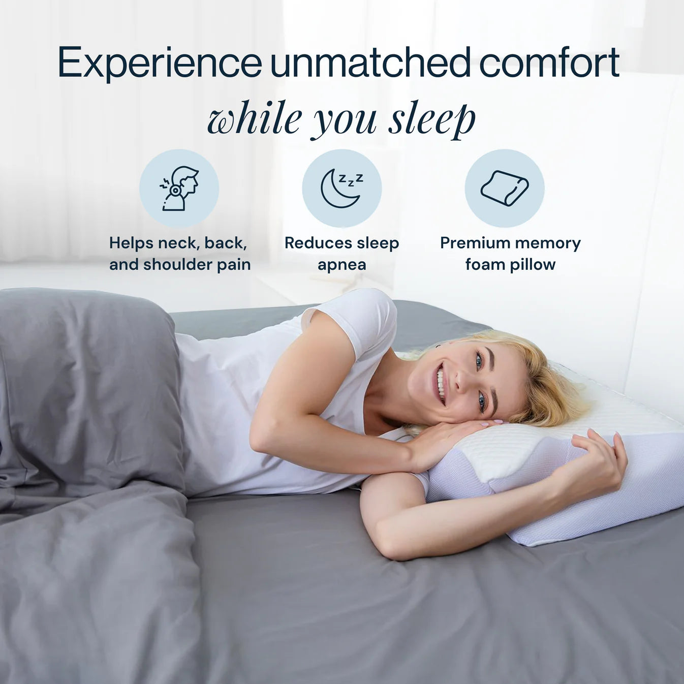 Cloud Pillow – Ergonomic Design for Pain Relief & Better Sleep