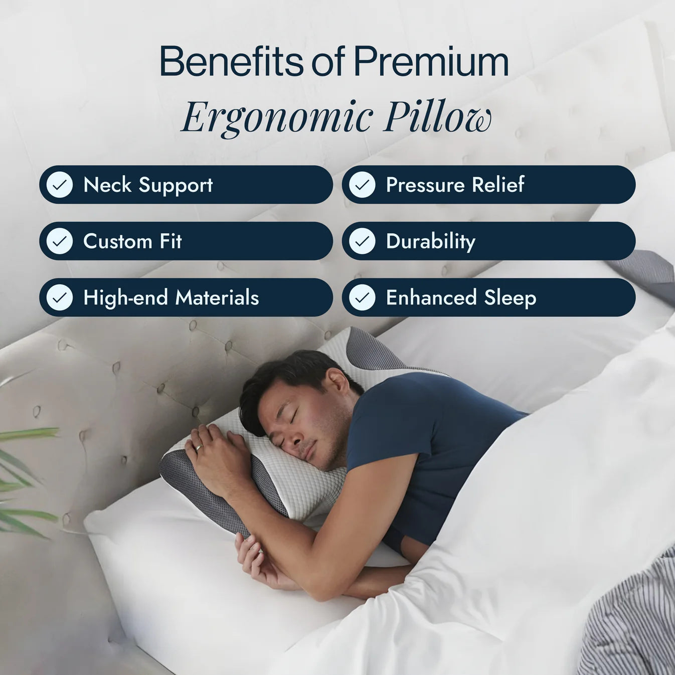 Cloud Pillow – Ergonomic Design for Pain Relief & Better Sleep